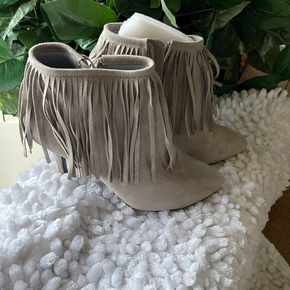 Suede booties….brand new!!!!